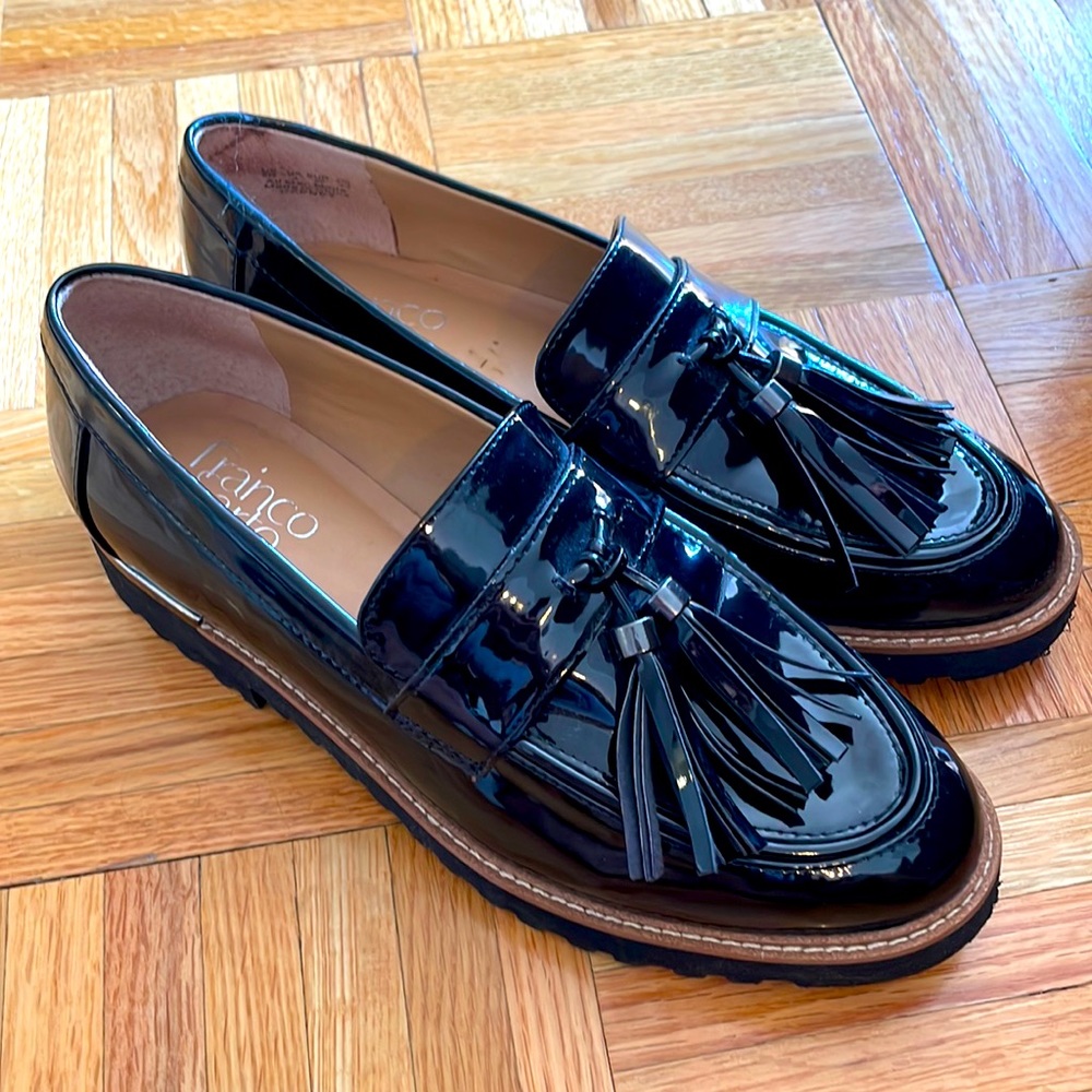 NWOB Franco Sarto Loafers | Patent Black Leather
